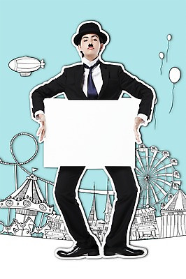 PSD 서양인 외국인 편집이미지 모자 여자 포토일러 안내 프레임 알림판 한명 사람 정장 성인 놀이공원 광대 피에로 놀이기구 찰리채플린 알림 대관람차 남장 풍선 회전목마 롤러코스터 여자만 여자한명만 성인여자만 성인만 이미지편집 1 잡화 옷 인종 테마파크 배우 파일형식