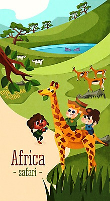 주간 PSD 나무 식물 동물 여자 남자 나라 야생동물 어린이 여행 일러스트 아프리카 자연 함께함 사람 야외 세명 세계 도전 체험학습 체험 풀 기린 사파리 얼룩말 다인종 하마 가젤 랜드마크 어린이만 국내일러스트 자연요소 컨셉 포유류 인종 말_동물 생태계 파일형식