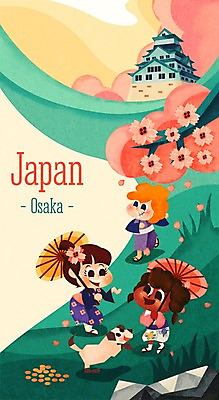 PSD 식물 한마리 계절 여자 남자 나라 어린이 여행 일러스트 우산 함께함 사람 세명 반려동물 세계 일본 봄 도전 벚꽃 체험학습 체험 강아지 다인종 랜드마크 오사카 오사카성 유카타 어린이만 국내일러스트 동물 1 꽃 아시아 컨셉 인종 개 일본전통의상 파일형식