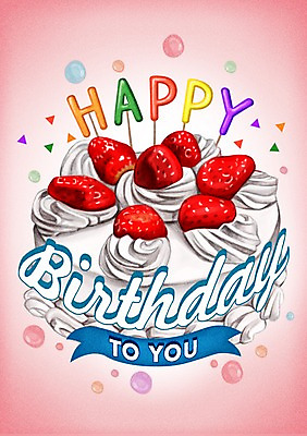 PSD 문자 알파벳 영어 행복 리본 음식 백그라운드 과일 일러스트 초 딸기 사람없음 라벨 케이크 물방울 국내일러스트 감정 디저트 프레임 파일형식