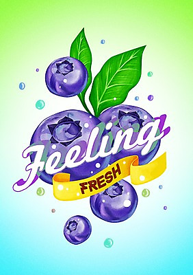 PSD 문자 알파벳 영어 행복 리본 백그라운드 과일 일러스트 사람없음 라벨 물방울 블루베리 국내일러스트 감정 프레임 파일형식