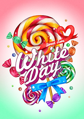 PSD 문자 알파벳 영어 행복 리본 백그라운드 일러스트 화이트데이 막대사탕 사탕 사람없음 라벨 물방울 국내일러스트 감정 데이이벤트 디저트 프레임 파일형식