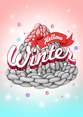 PSD 문자 모자 알파벳 영어 계절 행복 리본 백그라운드 겨울 일러스트 털모자 사람없음 라벨 물방울 겨울배경 국내일러스트 모자_잡화 잡화 감정 프레임 파일형식