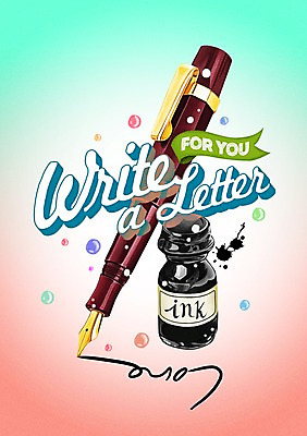 PSD 문자 알파벳 영어 행복 리본 백그라운드 일러스트 잉크 사람없음 만년필 라벨 물방울 잉크통 국내일러스트 감정 프레임 통 펜 파일형식