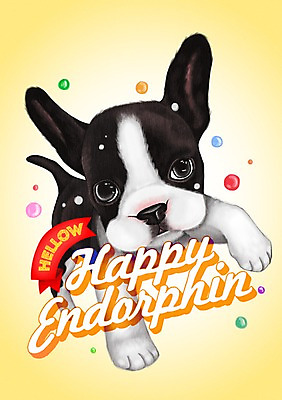 PSD 동물 문자 한마리 알파벳 영어 행복 리본 백그라운드 일러스트 사람없음 라벨 물방울 강아지 국내일러스트 1 감정 프레임 반려동물 개 파일형식