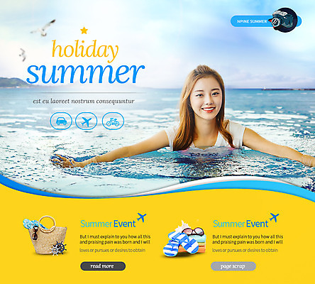 PSD 템플릿 계절 여자 바다 여행 웹템플릿 가방 휴가 슬리퍼 이벤트페이지 한명 사람 동양인 이벤트 성인 여름 여름휴가 바캉스 수건 선글라스 카메라 수영 한국인 여자만 여자한명만 성인여자만 성인만 이미지템플릿 1 잡화 안경 신발 인종 전자제품 위생용품 수상스포츠 페이지 파일형식 여름_계절