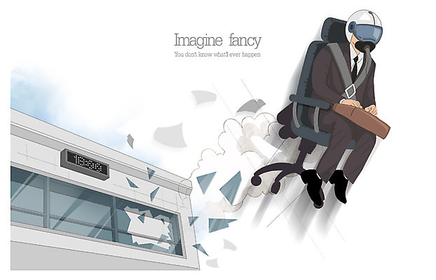 PSD 남자 시계 의자 서류가방 일러스트 비즈니스 창문 상상 한명 사람 빌딩 성인 건물 비즈니스맨 탈출 퇴근 일탈 깨짐 남자만 남자한명만 성인남자만 성인만 국내일러스트 1 건축물 가구 컨셉 가방 직장인 출퇴근 파일형식