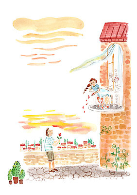 주간 PSD 식물 커플 여자 남자 꽃 화분 프로포즈 일러스트 창문 주택 함께함 사랑 사람 성인 야외 두명 담장 마을 발코니 커튼 성인만 국내일러스트 자연요소 감정 컨셉 관계 건물 파일형식