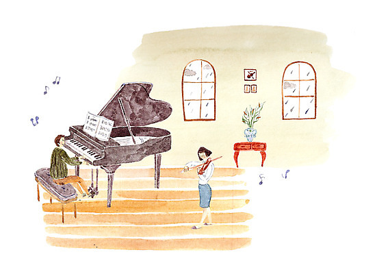 PSD 식물 커플 여자 남자 화분 악기 음악 액자 연주 음표 일러스트 창문 날씨 함께함 실내 사랑 사람 성인 두명 비 건반 피아노 바이올린 악보 장식장 합주 성인만 국내일러스트 자연요소 기호 감정 가구 컨셉 관계 현악기 문화예술 내부 건반악기 파일형식