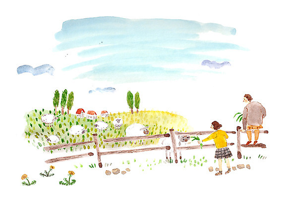 주간 PSD 나무 식물 동물 커플 여자 남자 여러마리 일러스트 주택 함께함 사랑 사람 성인 야외 두명 울타리 가축 목장 양 먹이 민들레 양떼목장 성인만 국내일러스트 자연요소 꽃 감정 다수 컨셉 포유류 관계 건물 담장 파일형식