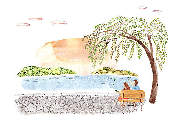 주간 PSD 나무 식물 커플 공원 여자 남자 호수 벤치 일러스트 함께함 사랑 사람 풍경 성인 야외 두명 노을 성인만 국내일러스트 자연요소 공공시설 감정 컨셉 의자 관계 파일형식