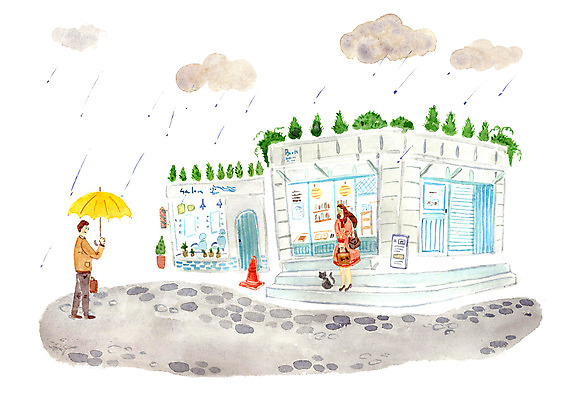 주간 PSD 구름 커플 여자 남자 일러스트 우산 날씨 함께함 사랑 사람 성인 야외 두명 건물 상점 고양이 비 기다림 성인만 국내일러스트 자연요소 건축물 감정 컨셉 포유류 관계 모션 반려동물 파일형식