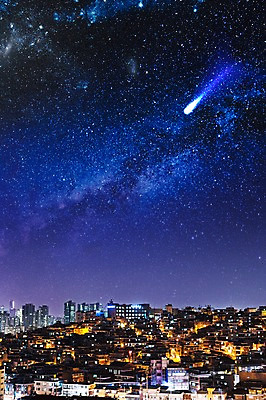 JPG 편집이미지 별 백그라운드 야경 밤하늘 사람없음 3D 우주 마을 화려 신비 디지털합성 혜성 디지털아트 이미지편집 편집3D 자연요소 컨셉 하늘 야간 파일형식 풍경_경치