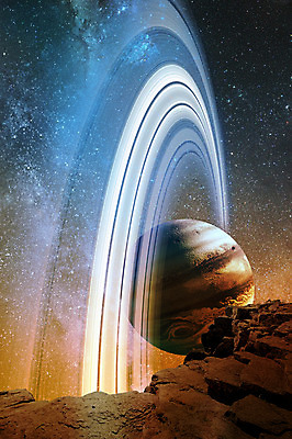 JPG 편집이미지 백그라운드 사람없음 3D 우주 행성 화려 고리 신비 기암괴석 디지털합성 디지털아트 이미지편집 편집3D 컨셉 바위_돌 파일형식