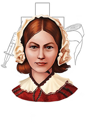 PSD 서양인 외국인 여자 십자가 일러스트 주사기 한명 사람 상반신 성인 간호사 붕대 위인 여자만 여자한명만 성인여자만 성인만 국내일러스트 1 의료기기 인종 의료진 파일형식