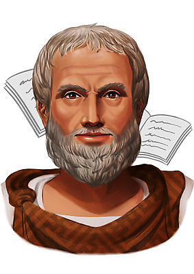 PSD 서양인 외국인 남자 일러스트 한명 사람 상반신 성인 책 위인 그리스인 철학자 아리스토텔레스 남자만 남자한명만 성인남자만 성인만 국내일러스트 직업 1 인종 파일형식