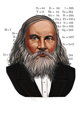 PSD 서양인 외국인 남자 일러스트 수염 한명 사람 상반신 성인 위인 러시아인 화학자 멘델레예프 주기율표 남자만 남자한명만 성인남자만 성인만 국내일러스트 1 인종 과학자 원소기호 파일형식