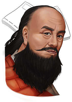 PSD 남자 일러스트 수염 한명 사람 동양인 상반신 성인 책 중국인 위인 노자 사상가 남자만 남자한명만 성인남자만 성인만 국내일러스트 외국인 직업 1 인종 파일형식