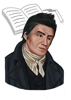 PSD 서양인 외국인 남자 일러스트 한명 사람 상반신 성인 교육자 위인 스위스인 철학자 페스탈로치 남자만 남자한명만 성인남자만 성인만 국내일러스트 직업 1 인종 사회비평가 파일형식