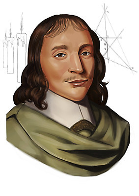 PSD 서양인 외국인 남자 일러스트 촛불 한명 사람 상반신 성인 연구원 위인 물리학자 발명가 수학자 철학자 파스칼 신학자 남자만 남자한명만 성인남자만 성인만 국내일러스트 직업 1 초 인종 파일형식