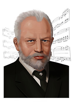 PSD 서양인 외국인 남자 일러스트 수염 한명 사람 상반신 성인 음악가 콧수염 악보 위인 러시아인 차이코프스키 남자만 남자한명만 성인남자만 성인만 국내일러스트 직업 1 음악 인종 작곡가 파일형식