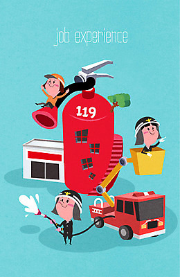 나무 식물 직업 여자 남자 어린이 일러스트 창문 사람 건물 세명 물 체험학습 체험 놀이터 소방관 호스 소방차 소화기 어린이만 국내일러스트 AI파일 자연요소 건축물 컨셉 자동차 놀이 안전장비 구조원 소방 파일형식 벡터