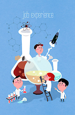 직업 여자 남자 어린이 일러스트 사다리 실험 사람 여러명 로켓 가운 실험복 체험학습 체험 놀이터 과학자 비커 어린이만 국내일러스트 AI파일 옷 과학 다수 컨셉 놀이 실험기구 도구 학자 파일형식 벡터