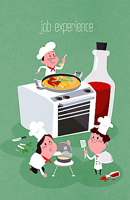 직업 여자 남자 어린이 음식 일러스트 주방용품 요리사모자 요리 사람 세명 요리사 체험학습 체험 칼 오븐 병 냄비 놀이터 조리복 국자 뒤집개 파 음식준비 어린이만 국내일러스트 AI파일 모자_잡화 식기 생활용품 컨셉 유니폼 채소 놀이 가전제품 솥 준비 파일형식 벡터