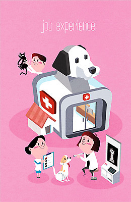 직업 여자 남자 어린이 일러스트 엑스레이 사람 건물 세명 반려동물 고양이 진료 체험학습 체험 강아지 놀이터 동물병원 수의사 애견샵 어린이만 국내일러스트 AI파일 동물 건축물 컨셉 포유류 의학 놀이 병원 의사 개 파일형식 벡터