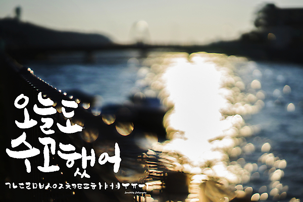 주간 손글씨 바다 백그라운드 일러스트 캘리그라피 풍경 타이포그라피 한글 사람없음 야외 세트 로맨틱 추억 보케 감성 조합 조합형타이포 국내일러스트 AI파일 자연요소 문자 컨셉 파일형식 벡터