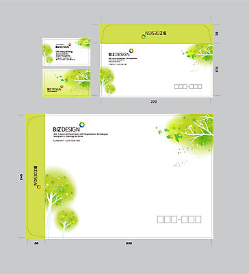 나무 식물 템플릿 컬러 명함 명함템플릿 봉투 서류봉투 편지봉투 사람없음 연두색 세트 패키지 봉투템플릿 우편봉투 비즈디자인 이미지템플릿 AI파일 초록색 편지 우편물 파일형식 벡터