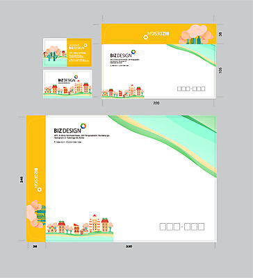 나무 식물 템플릿 명함 명함템플릿 봉투 서류봉투 편지봉투 주택 사람없음 건물 세트 마을 개울 패키지 봉투템플릿 우편봉투 비즈디자인 이미지템플릿 AI파일 건축물 강 편지 우편물 파일형식 벡터