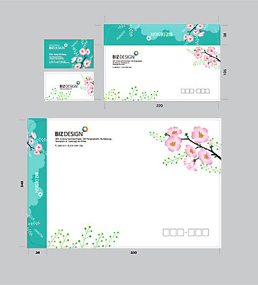 식물 템플릿 꽃 명함 명함템플릿 봉투 서류봉투 편지봉투 사람없음 세트 패키지 봉투템플릿 우편봉투 비즈디자인 이미지템플릿 AI파일 편지 우편물 파일형식 벡터