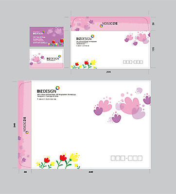 식물 템플릿 꽃 명함 명함템플릿 봉투 서류봉투 편지봉투 사람없음 세트 패키지 봉투템플릿 우편봉투 비즈디자인 이미지템플릿 AI파일 편지 우편물 파일형식 벡터