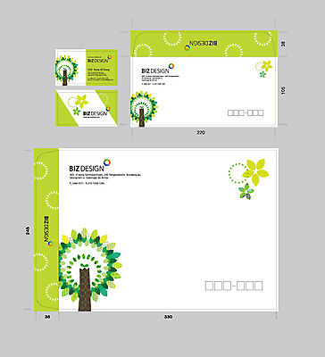 나무 식물 템플릿 꽃 컬러 명함 명함템플릿 봉투 서류봉투 편지봉투 사람없음 초록색 세트 패키지 봉투템플릿 우편봉투 비즈디자인 이미지템플릿 AI파일 편지 우편물 파일형식 벡터