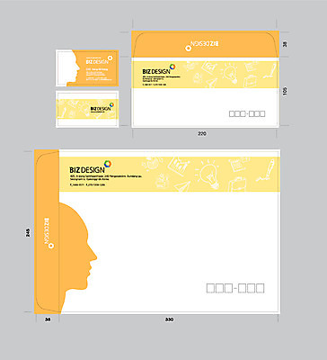 템플릿 실루엣 컬러 명함 명함템플릿 봉투 서류봉투 편지봉투 사람 옆모습 세트 노란색 패키지 봉투템플릿 우편봉투 비즈디자인 이미지템플릿 AI파일 뷰포인트 촬영기법 편지 우편물 파일형식 벡터