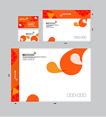 템플릿 문양 컬러 무늬 명함 명함템플릿 봉투 서류봉투 편지봉투 사람없음 세트 주황색 패키지 봉투템플릿 우편봉투 비즈디자인 이미지템플릿 AI파일 편지 우편물 파일형식 벡터