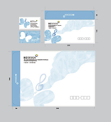 템플릿 문양 컬러 하늘색 나비 곤충 무늬 명함 명함템플릿 봉투 서류봉투 편지봉투 사람없음 세트 높은음자리표 패키지 봉투템플릿 우편봉투 비즈디자인 이미지템플릿 AI파일 동물 음표 파란색 편지 우편물 파일형식 벡터