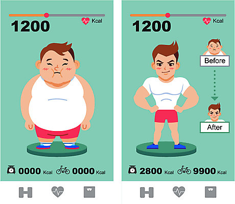 남자 다이어트 일러스트 근육 건강 저울 사람 여러명 성인 운동 라벨 자전거 계획 비만 칼로리 꾸미기 실천 전후 성인남자만 국내일러스트 AI파일 다수 컨셉 프레임 바이크 비교 몸매 남자만 성인만 파일형식 벡터