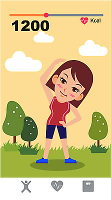 나무 식물 구름 여자 다이어트 일러스트 건강 한명 사람 성인 운동 체조 칼로리 성인여자한명만 국내일러스트 AI파일 자연요소 1 여자한명만 성인여자만 파일형식 벡터