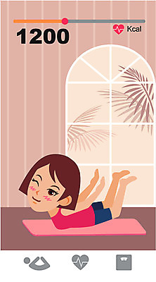 여자 다이어트 일러스트 요가 창문 실내 건강 한명 사람 성인 운동 매트 칼로리 성인여자한명만 국내일러스트 AI파일 1 웰빙 내부 여자한명만 성인여자만 파일형식 벡터