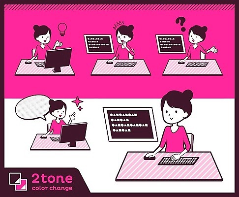 EPS 해외이미지 여자 행복 분홍색 말풍선 생각 일러스트 엄마 아이디어 여러명 상반신 성인 컴퓨터 세트 모니터 놀람 물음표 책상 호기심 성인여자만 해외202004 해외일러스트 기호 감정 컬러 가구 다수 컨셉 가족 표정 사람 전자제품 여자만 성인만 파일형식 벡터 이미지허브