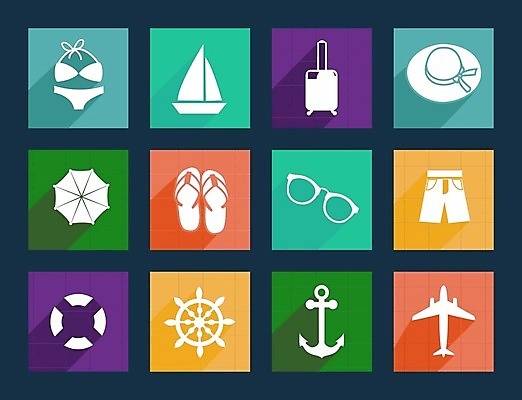 EPS 해외이미지 수영복 안경 여행 가방 일러스트 우산 반바지 휴가 비행기 컴퓨터그래픽 비키니 여행가방 원형 그룹 플랫 핸들 심볼 순환 양산 범선 닻 해외202004 해외일러스트 도형 잡화 옷 배_교통 바지 항공교통 모션 대중교통 그래픽 파일형식 벡터 이미지허브