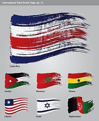 EPS 해외이미지 디자인 여행 컨셉 일러스트 세트 세계 페인트 붓 대륙 모로코 가나 아프가니스탄 요르단 이스라엘 전국 코스타리카 해외202004 해외일러스트 중동 아프리카 중앙아메리카 서아시아 파일형식 벡터 서아프리카 이미지허브