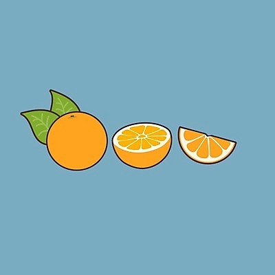 EPS 해외이미지 하늘색 백그라운드 오렌지 일러스트 사람없음 주황색 해외202004 해외일러스트 컬러 과일 파란색 파일형식 벡터 이미지허브