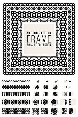 EPS 해외이미지 디자인 백그라운드 일러스트 추상 프레임 사람없음 세트 검은색 화려 엘리먼트 스타일 해외202004 해외일러스트 컬러 컨셉 무늬 파일형식 벡터 이미지허브