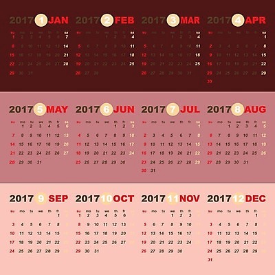 EPS 해외이미지 템플릿 편집 디자인 백그라운드 일러스트 텍스트 설계 이벤트 그래픽 쪽지 자료 달력 신용카드 날짜 연도 사인 심플 월 엘리먼트 조언 2017년 미니멀 해외202004 해외일러스트 컨셉 금융 파일형식 벡터 이미지허브
