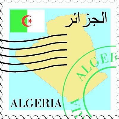 EPS 해외이미지 디자인 배너 종이 지도 인터넷 일러스트 추상 미술 사무실 깃발 편지 우표 알제리 해외202004 해외일러스트 무늬 비즈니스 아프리카 문화예술 파일형식 벡터 이미지허브