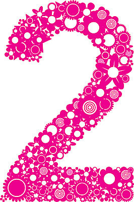 EPS 해외이미지 꽃 분홍색 2 일러스트 숫자 자주색 심볼 해외202004 해외일러스트 식물 문자 컬러 파일형식 벡터 이미지허브