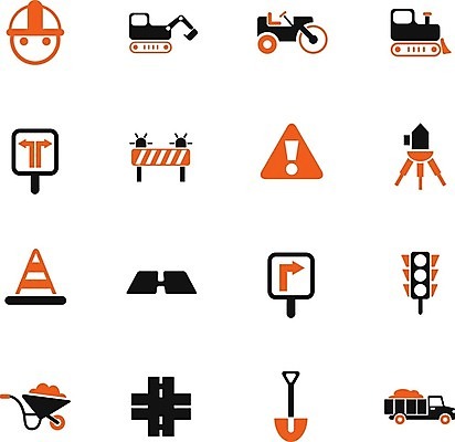 EPS 해외이미지 화살표 도로 얼굴 일러스트 건설업 경고 사람없음 중장비 느낌표 위험 신호등 포크레인 삽 안전가드 덤프트럭 방향표지판 외발수레 칼라콘 건설근로자 해외202004 해외일러스트 직업 기호 산업 길 컨셉 교통시설 신체부위 수레 트럭 표지판 산업장비 안전장비 파일형식 벡터 이미지허브